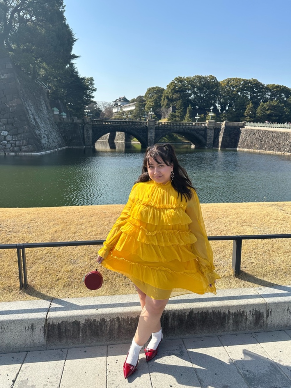 Adam Lippes Vibrant Yellow Ruffle Dress - Picture 5 of 5